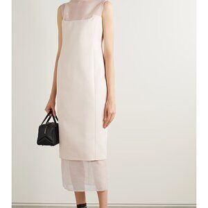 KHAITE Dissa Dress - Gorgeous crepe and tulle midi dress